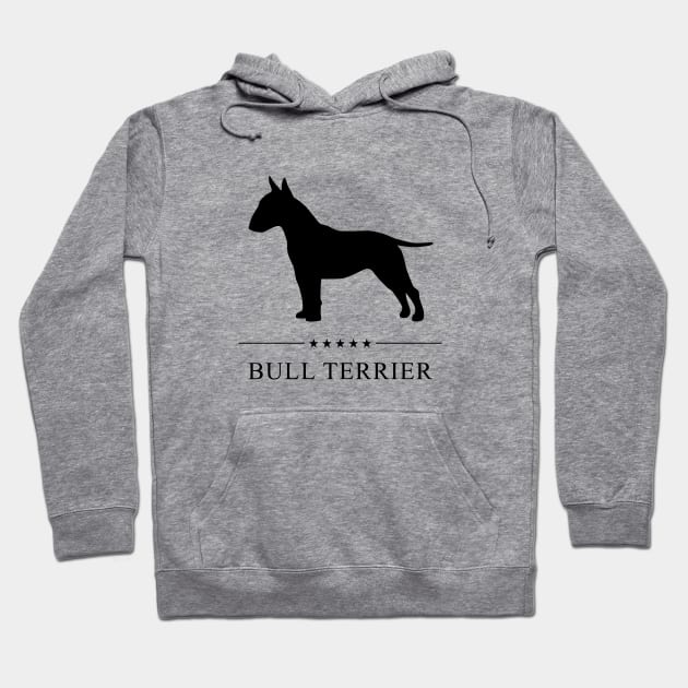 Bull Terrier Black Silhouette Hoodie by millersye